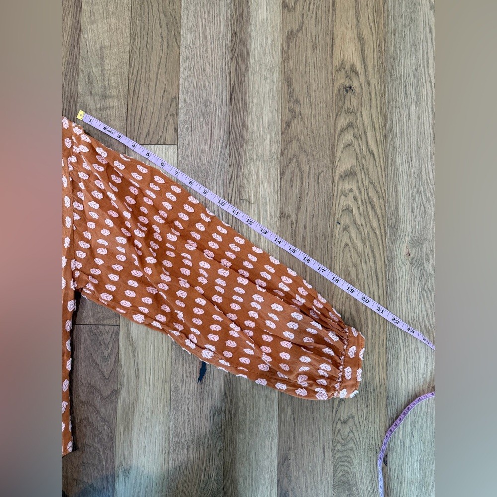 🧡 Pilcro x Anthropologie Tavi Textured Blouse – Size S ✨
