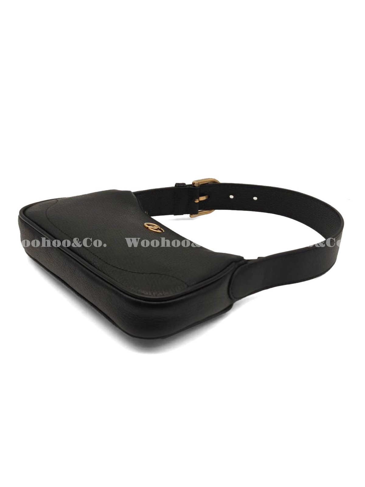 Gucci Aphrodite Double G Logo Underarm Bag Small Women’s Black 9.8×2.7×7.4 in