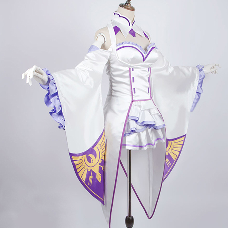 In-Stock Re:Zero-Starting Life In Another World Emilia Cosplay Costume Full Set