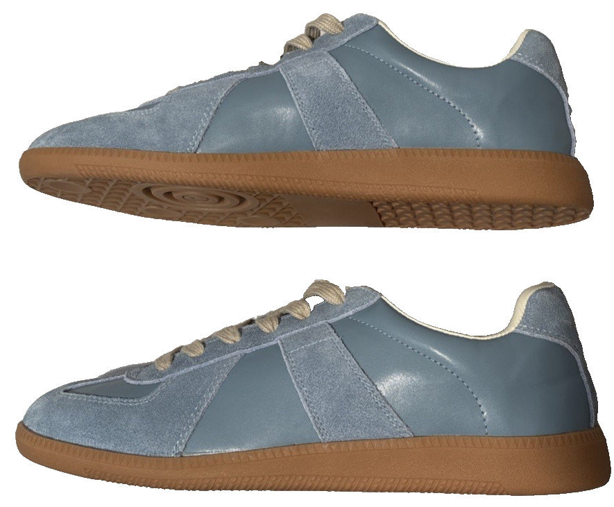 Steve Madden Dixin Leather BLUE Suede GAT Sneakers Trainers 11M-US UK-10 EU-44