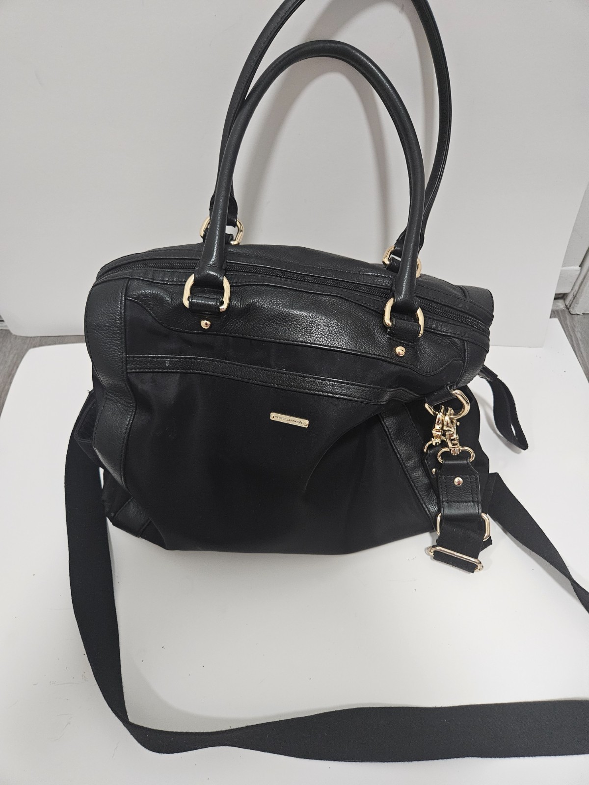 Rebecca Minkoff “Knocked Up” LEather & Nylon Diaper Bag/ Tote