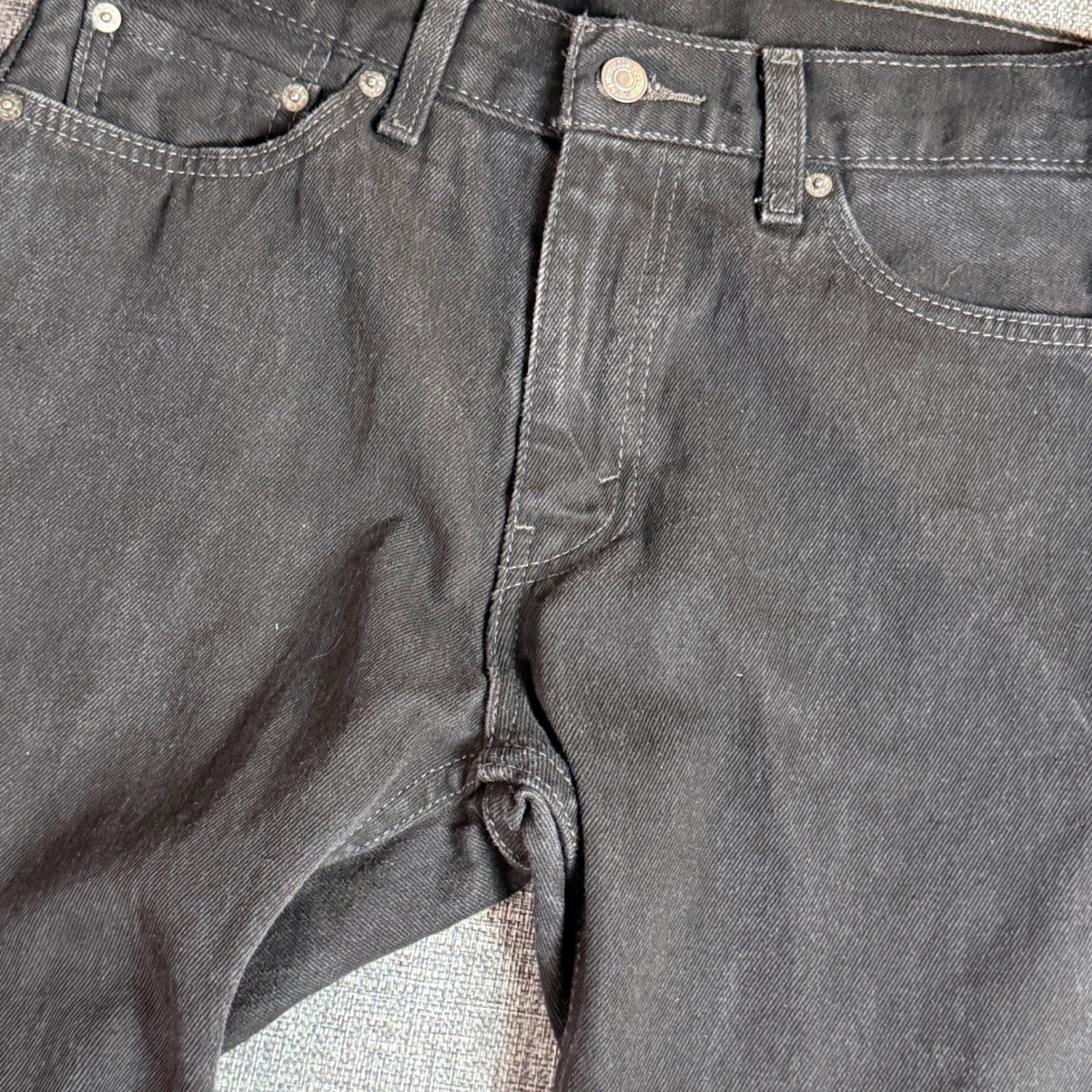 Levi’s 505 Jeans Mens Black Regular Fit Straight Leg Denim | 30×29