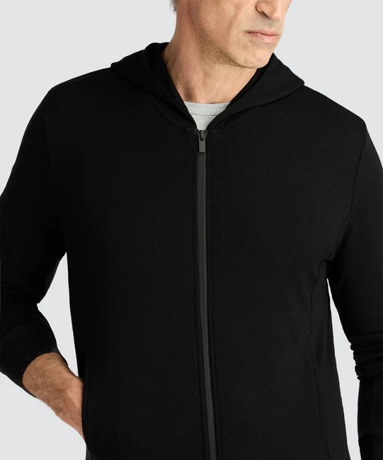 Unbound Merino – Men’s Compact Travel Hoodie /Black/ Choose Size / Free Shipping