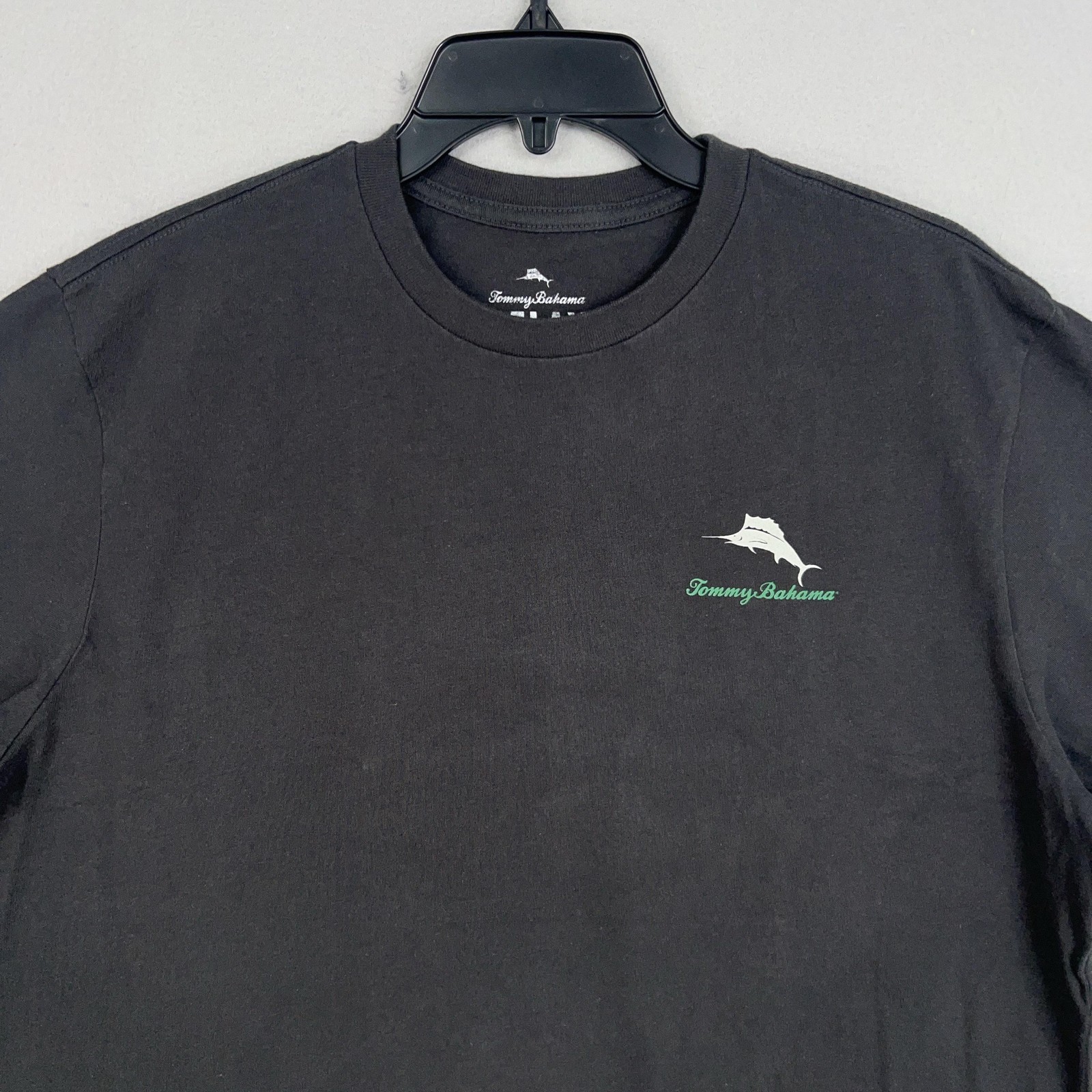 Tommy Bahama Shirt Mens Large Black Relax Funny Dad Lawn Landscape Mower Tee