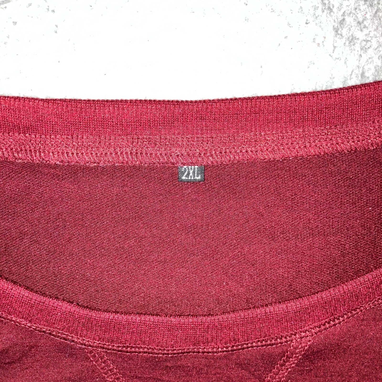 Varsity Stripe Oversized Sweatshirt Women 2XL Maroon Preppy Retro Relaxed Fit