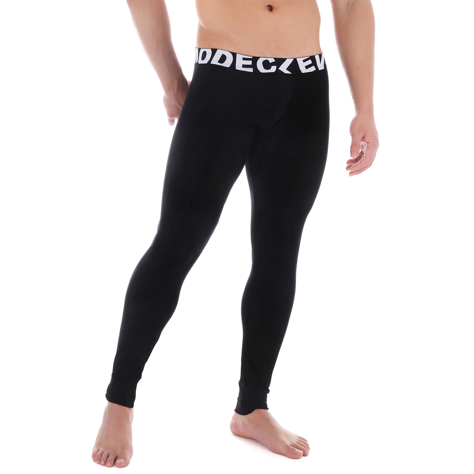 Men Long Johns Thermal Underwear Leggings Open Crotch Pants Pajamas Modal