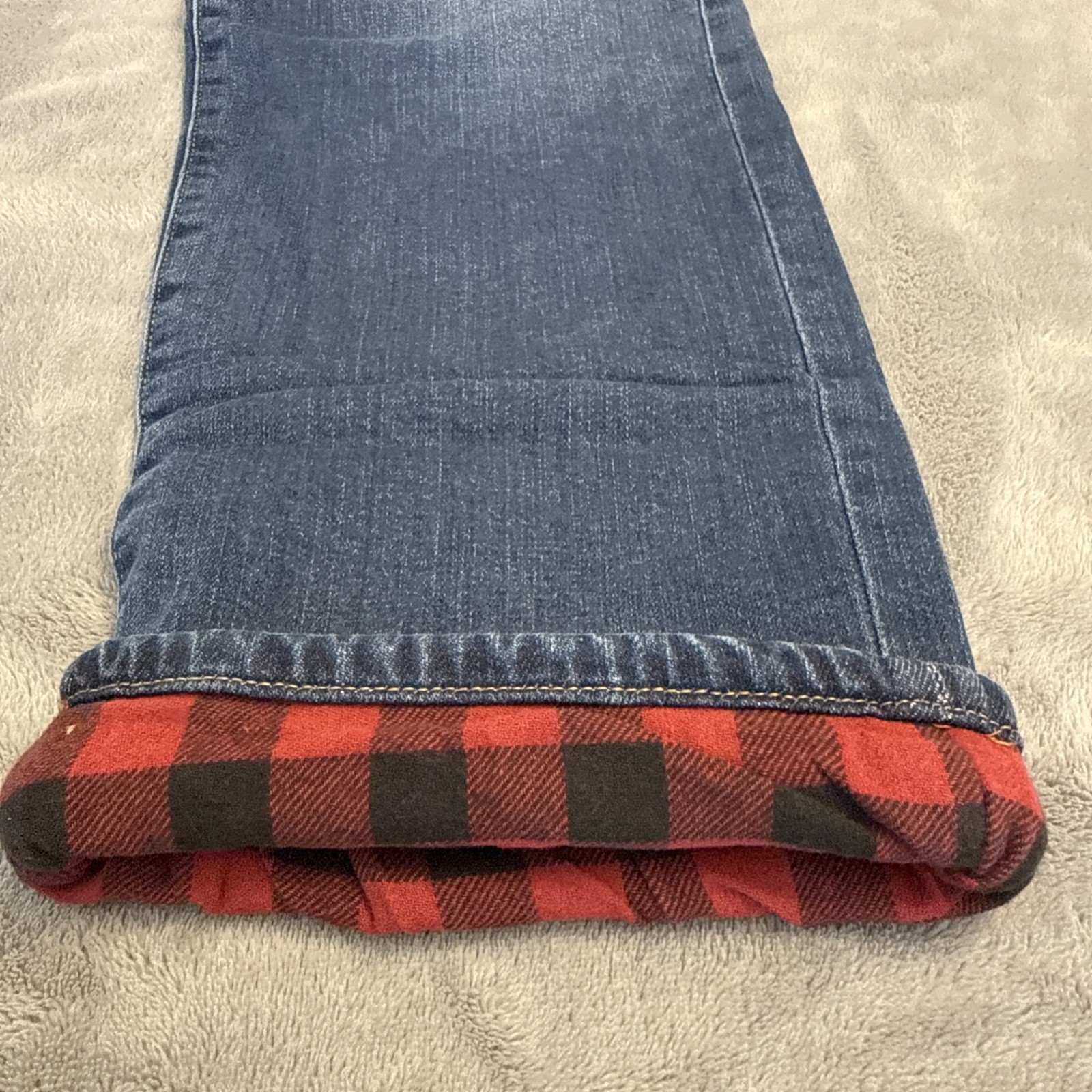 Eddie Bauer Men’s Flannel Lined Jeans 36×32 Straight Fit Brand New With Tags