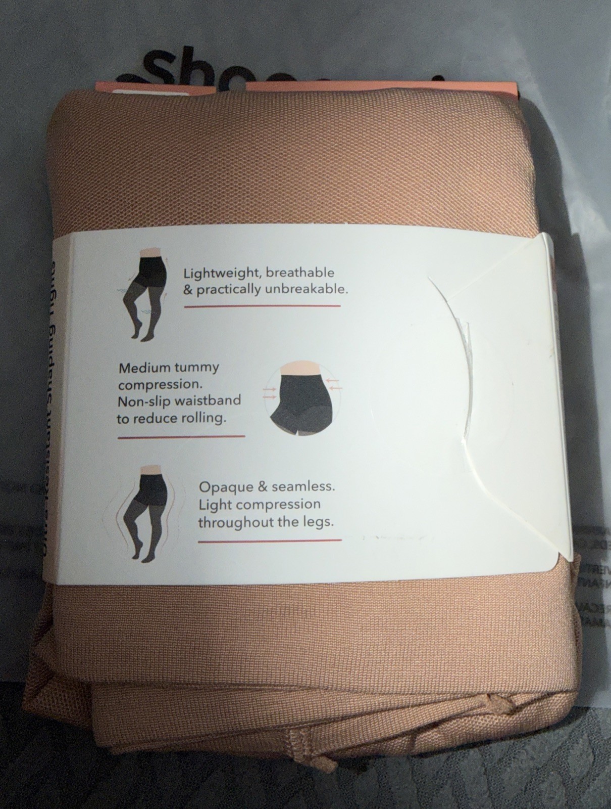Shapermint Essentials Ultra Resistant Shaping Tights Women Size XL Latte