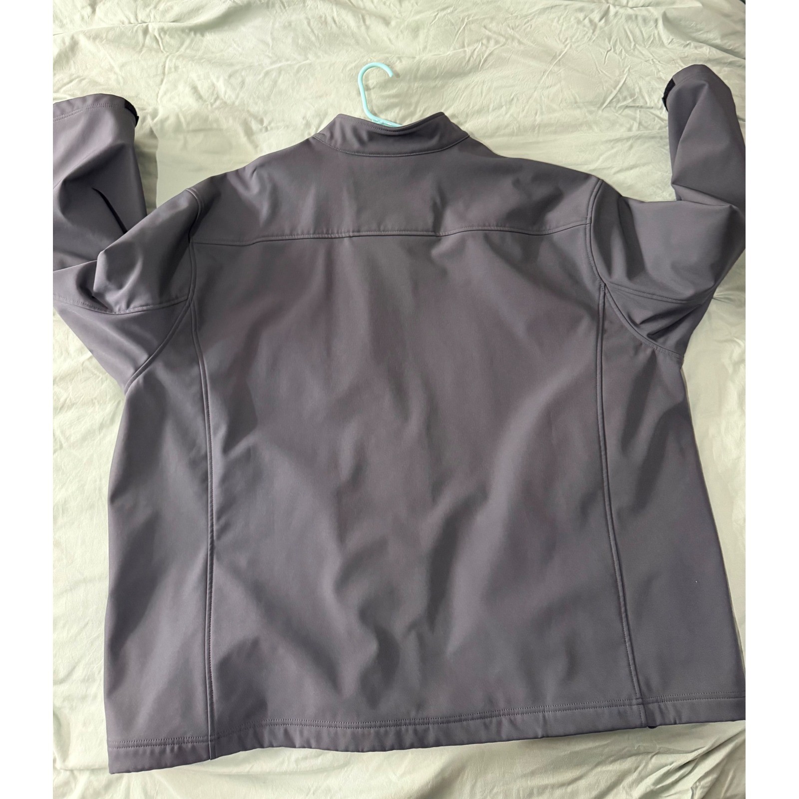 Amazon Essentials Mens Softshell Jacket Charcoal Grey Full Zip Mock Neck 4XL