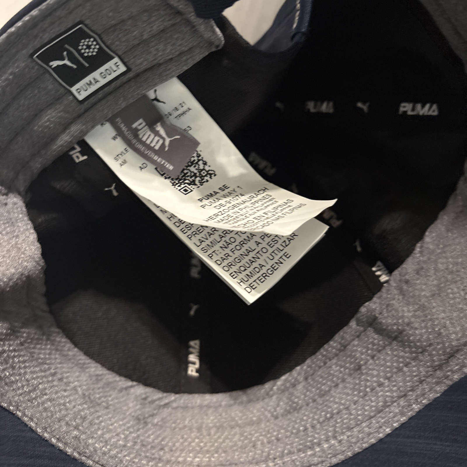 New NWT Puma Golf Adjustable Snapback Hat Navy Blue