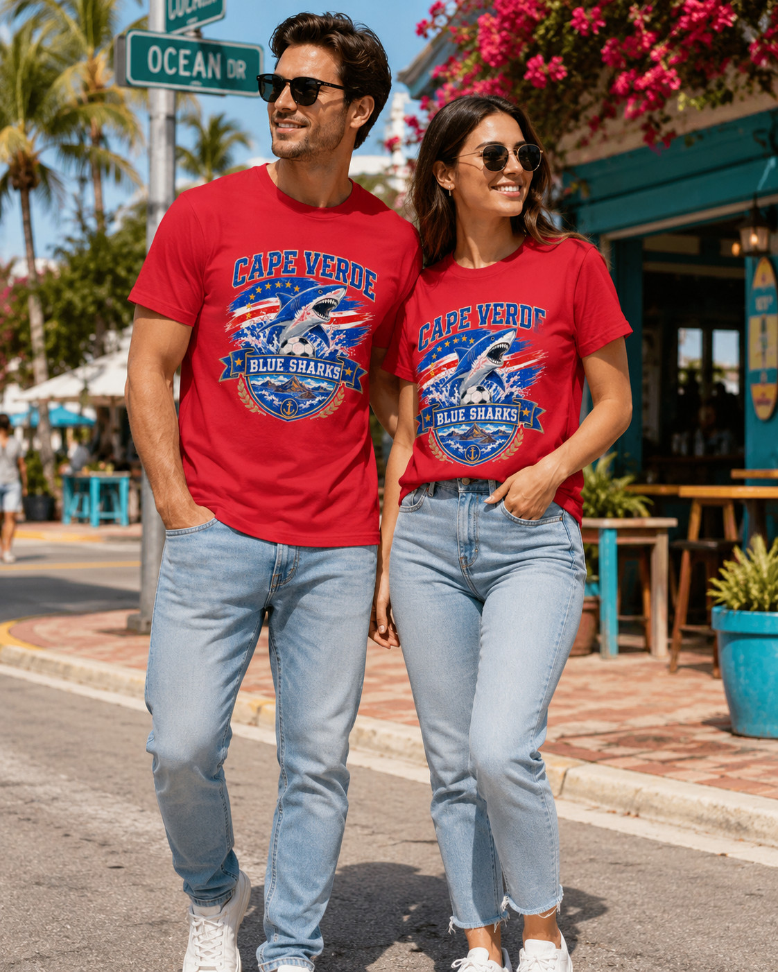 Cape Verde Flag Verdean Day Football Mens Light Cotton T-Shirt