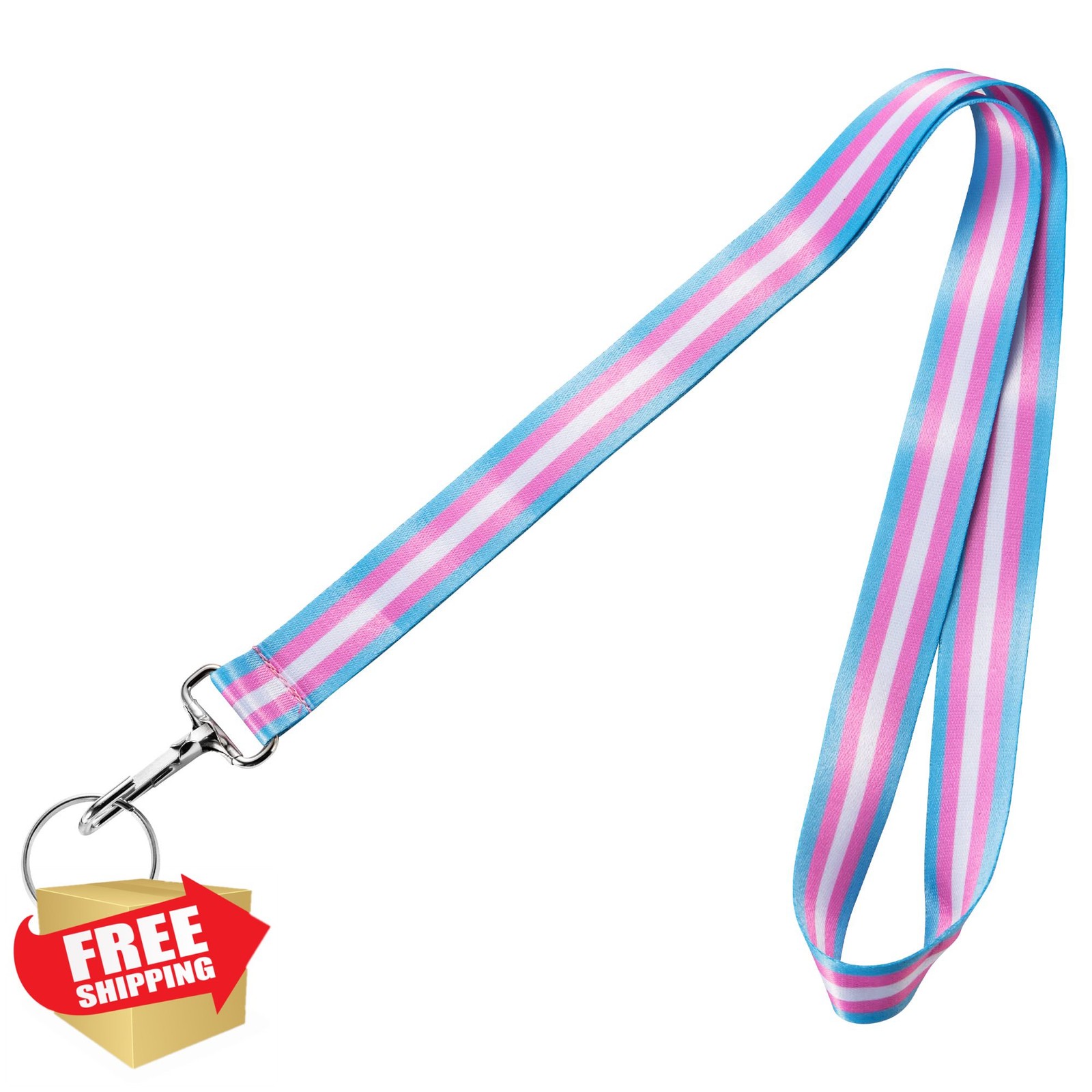 Fundraising For A Cause Transgender Flag Lanyard 1 pc