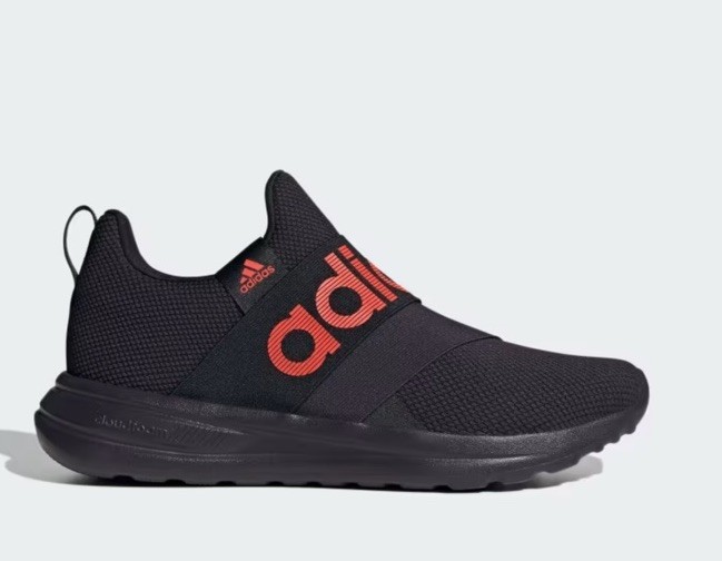 Men’s 11.5adidas Lite Racer Adapt 6.0 Men’s Slip-On Low Top Sneaker in blk & red