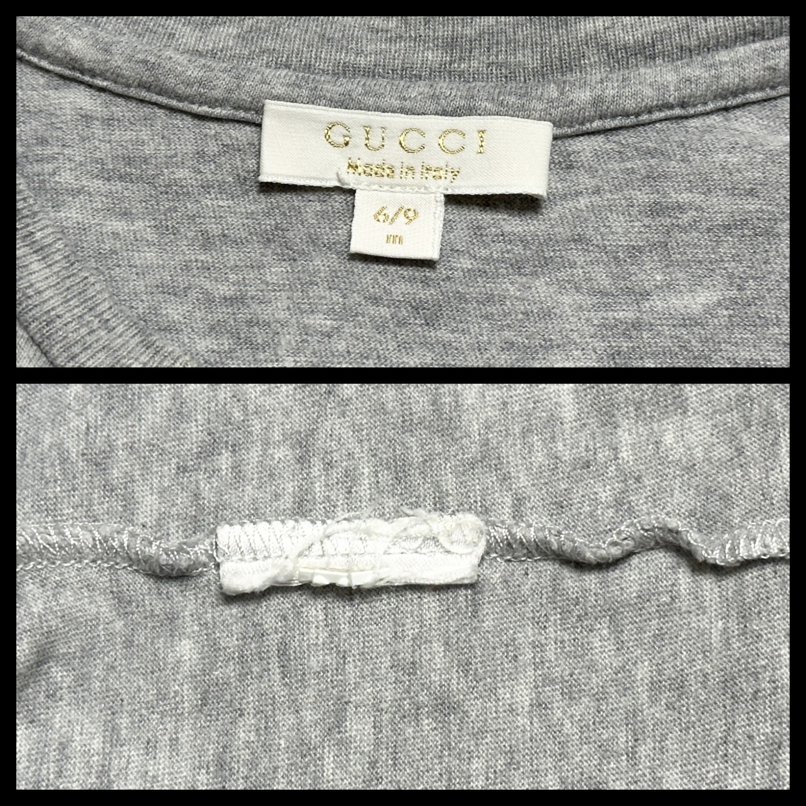 Baby Gucci Gray Short Sleeve Hot Air Balloon Print T Shirt Kids GG Italy 6/9M