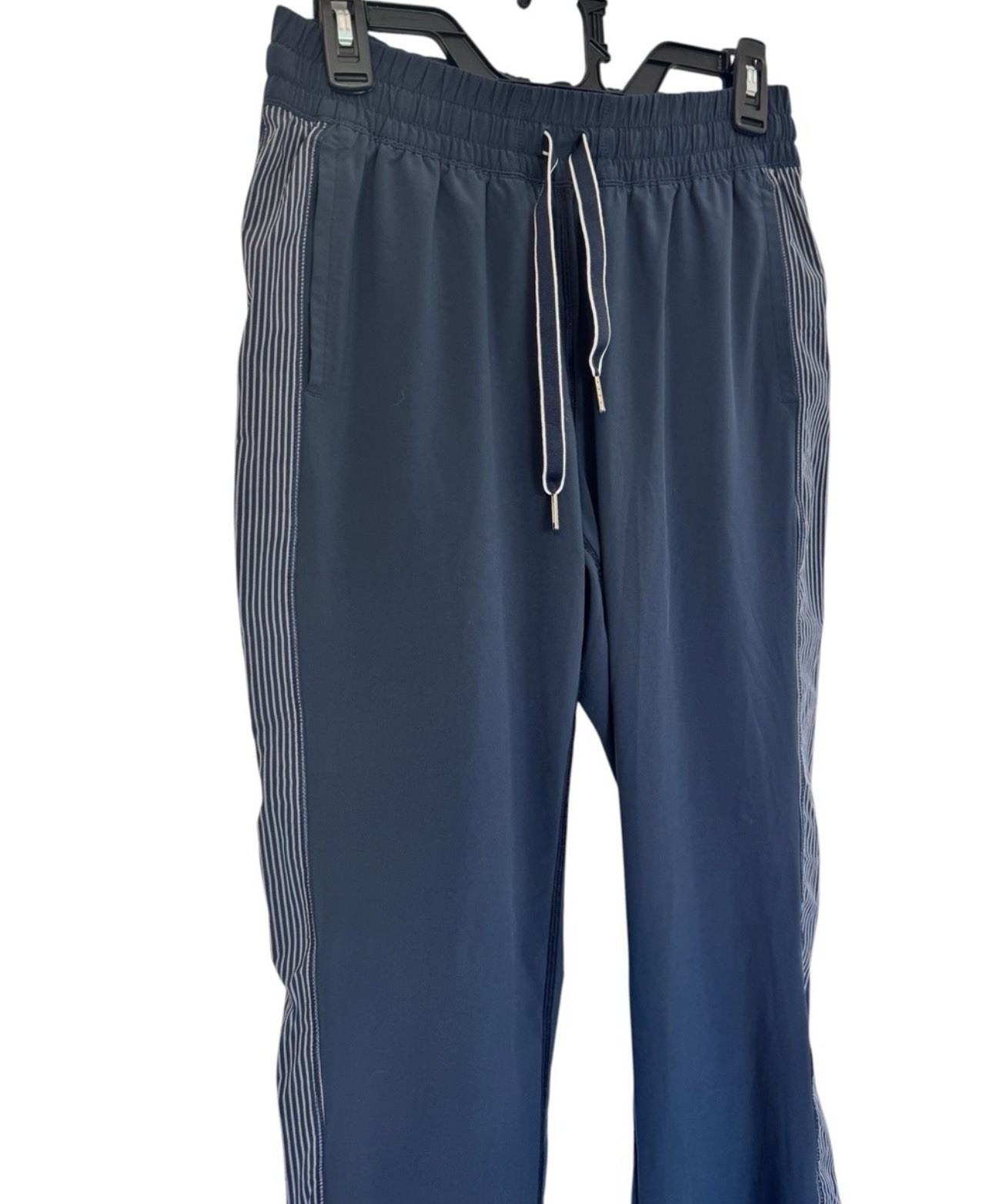 Lululemon Navy Blue Joggers With Striped Side Panels Size 6