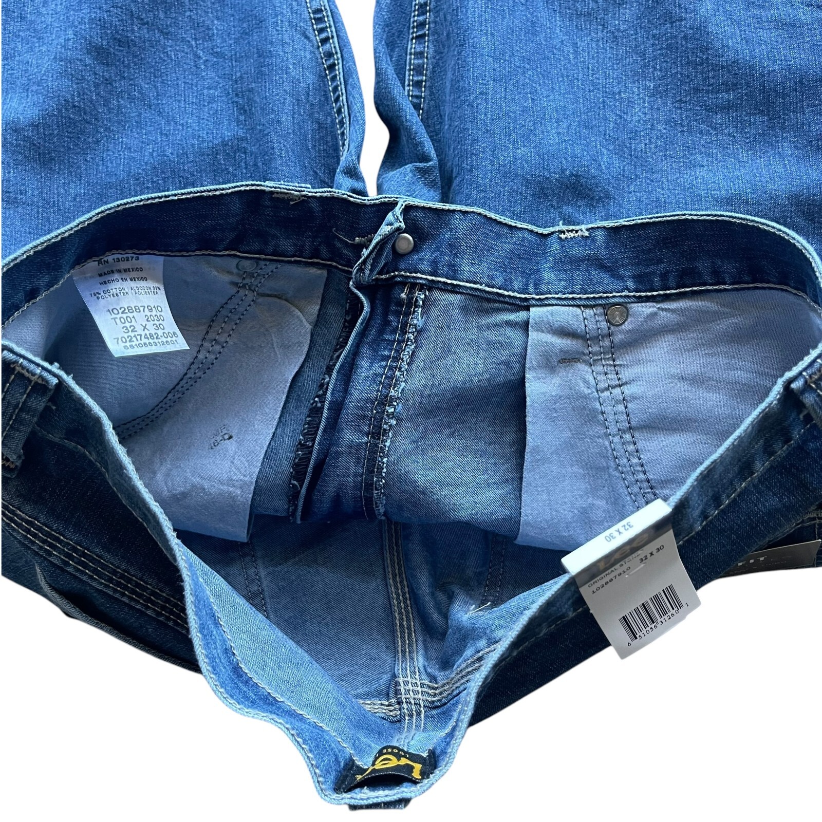 Lee Men’s Stone Wash Straight Leg Loose Fit Cargo Carpenter Denim Jeans 3 Colors