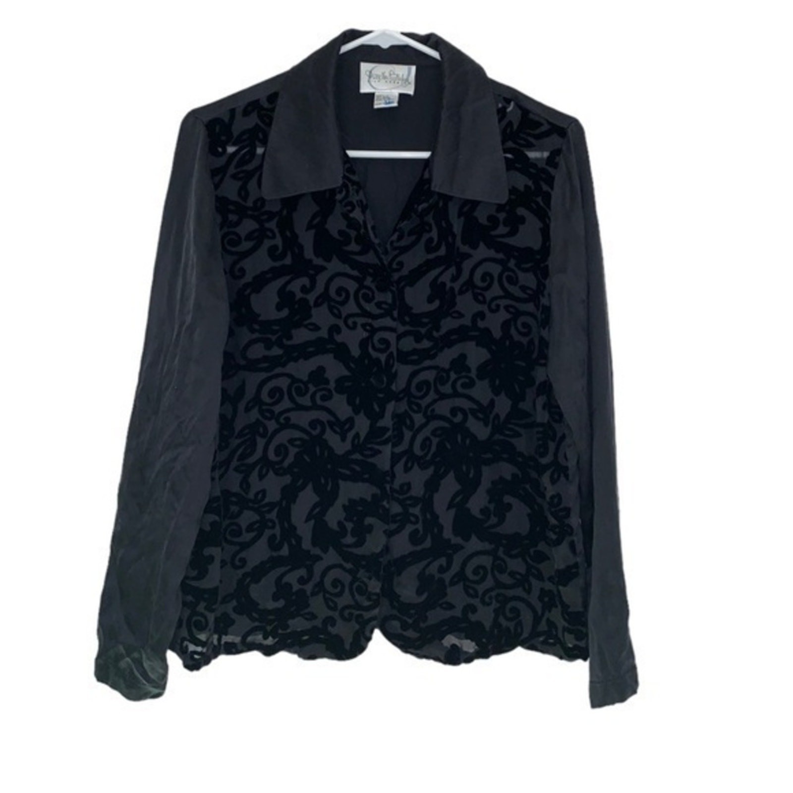 Diane Von Furstenburg Vintage Silk Assets Blouse Size Small .