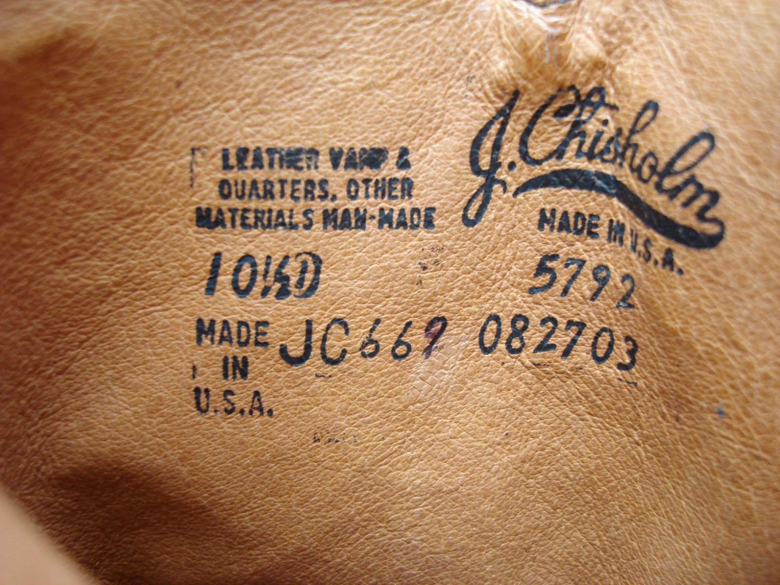 Men’s 10.5D J. CHISHOLM Tan Soft Leather Western Cowboy Boots USA Magic Flex
