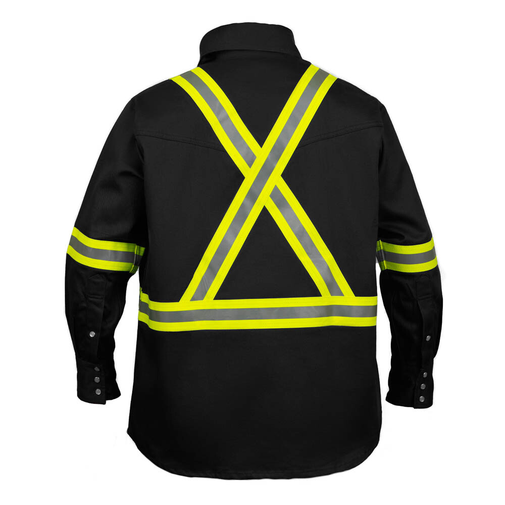 Flame Resistant FR High Visibility Hi Vis 100%C Light Weight Shirt