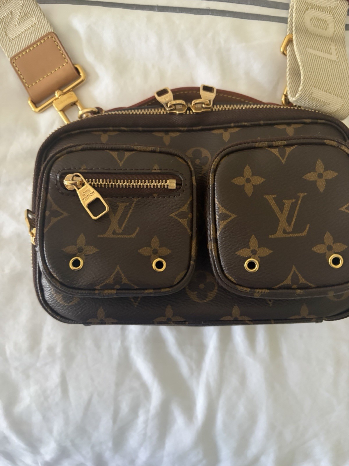 Louis Vuitton Monogramed Utility Bag Cross Body With Adjustable Strap