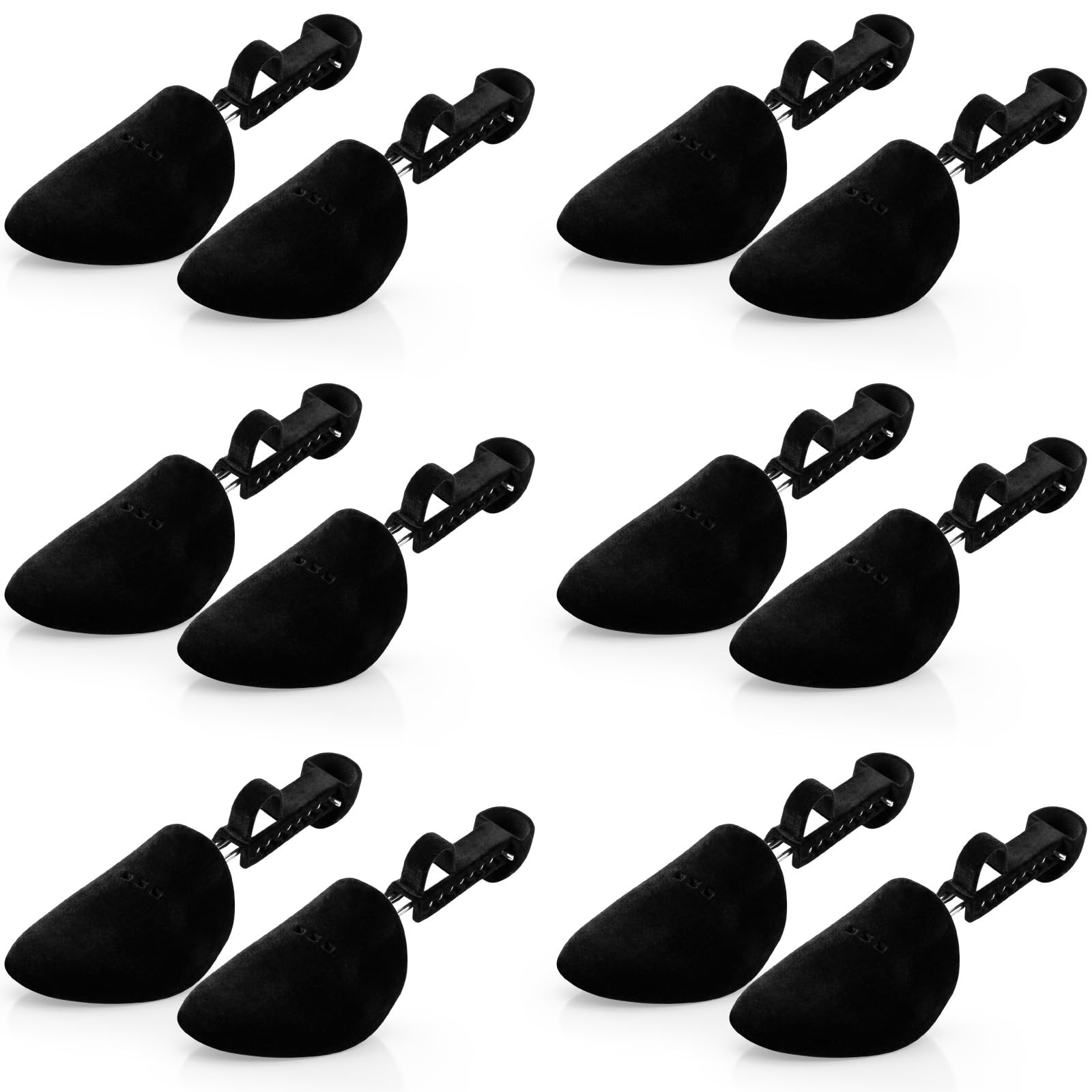 6 Pairs Velvet Shoe Trees for Men & Women – Adjustable Plastic Shoe Tree Stre…