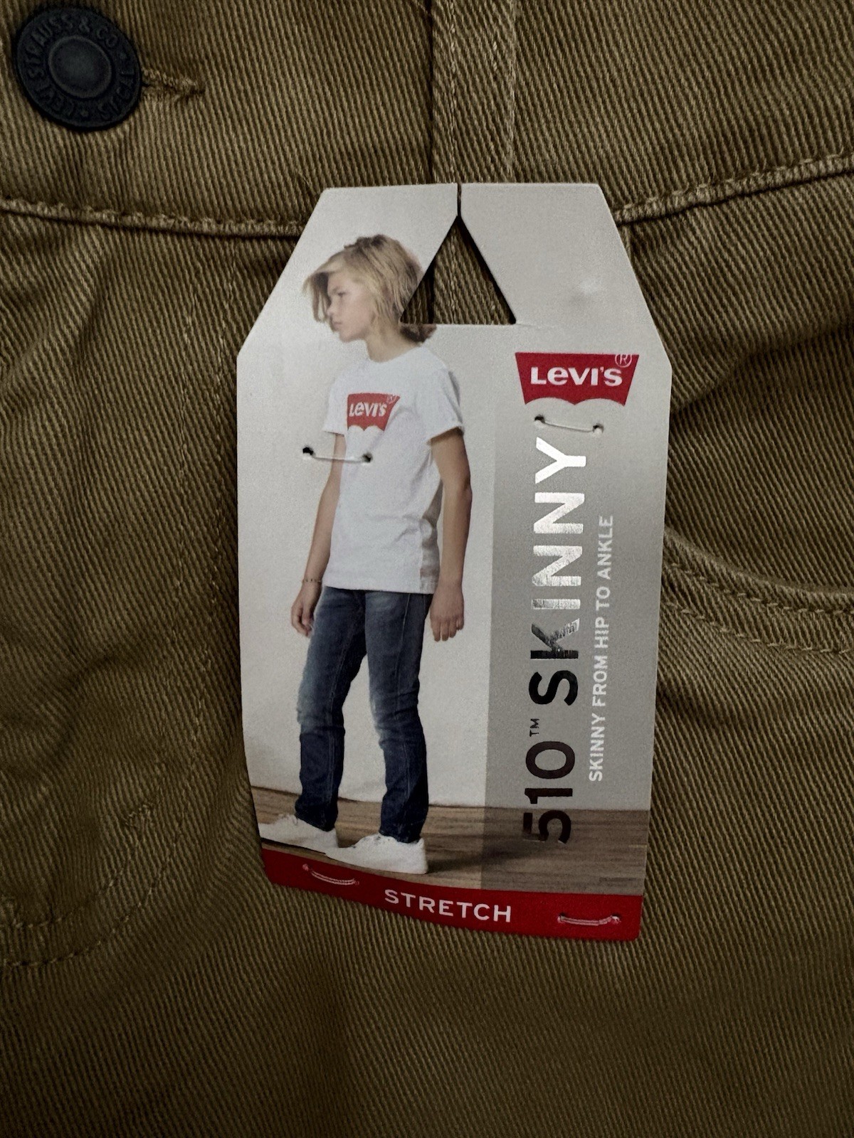 NEW Levis Boys 510 Skinny Performance Stretch Jean Size 18 REG 29 x 31 Levis Tan
