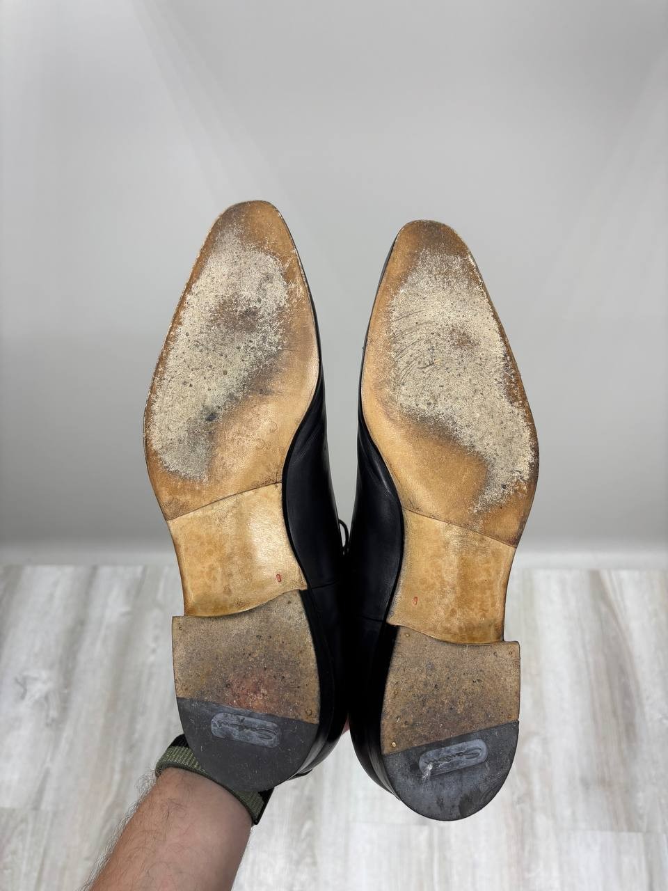 Mens shoes Santoni Size 8 Color Black Duties Paid (USA)
