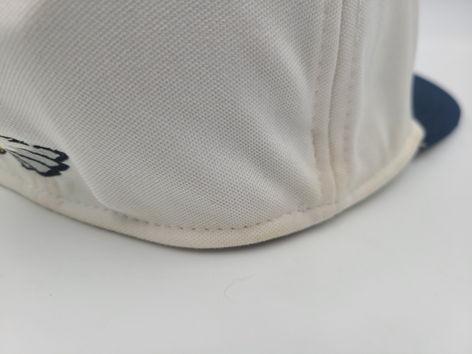 Northeastern High School Eagles The Game Pro Flex Fitted S Hat Cap White Blue