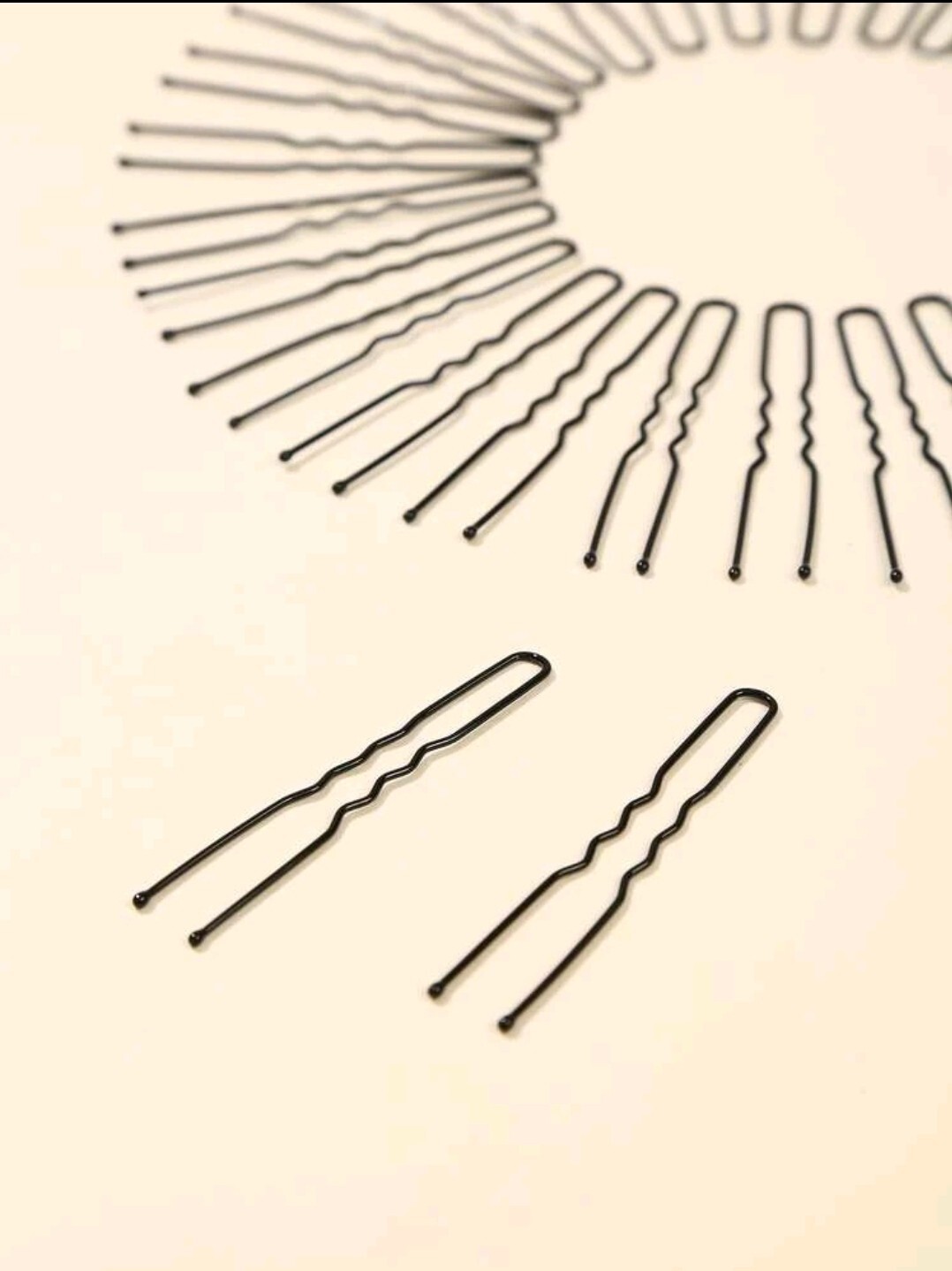 20PCs U Shaped Hair Pins 2.36 inches Bun Pins Black Plated Hair Pins