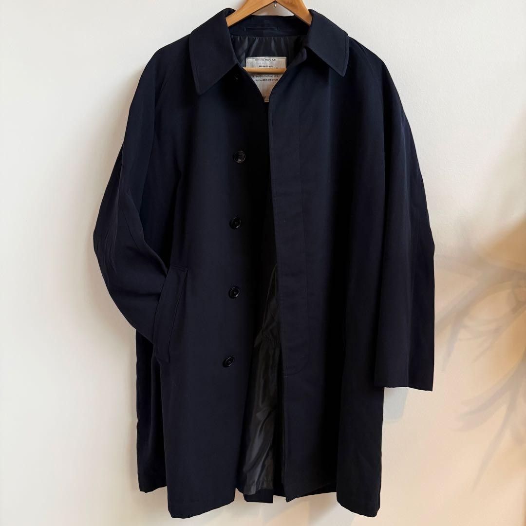 COMOLI British Royal Navy Raincoat Mens Vintage 60s 70s Military Style Jacket