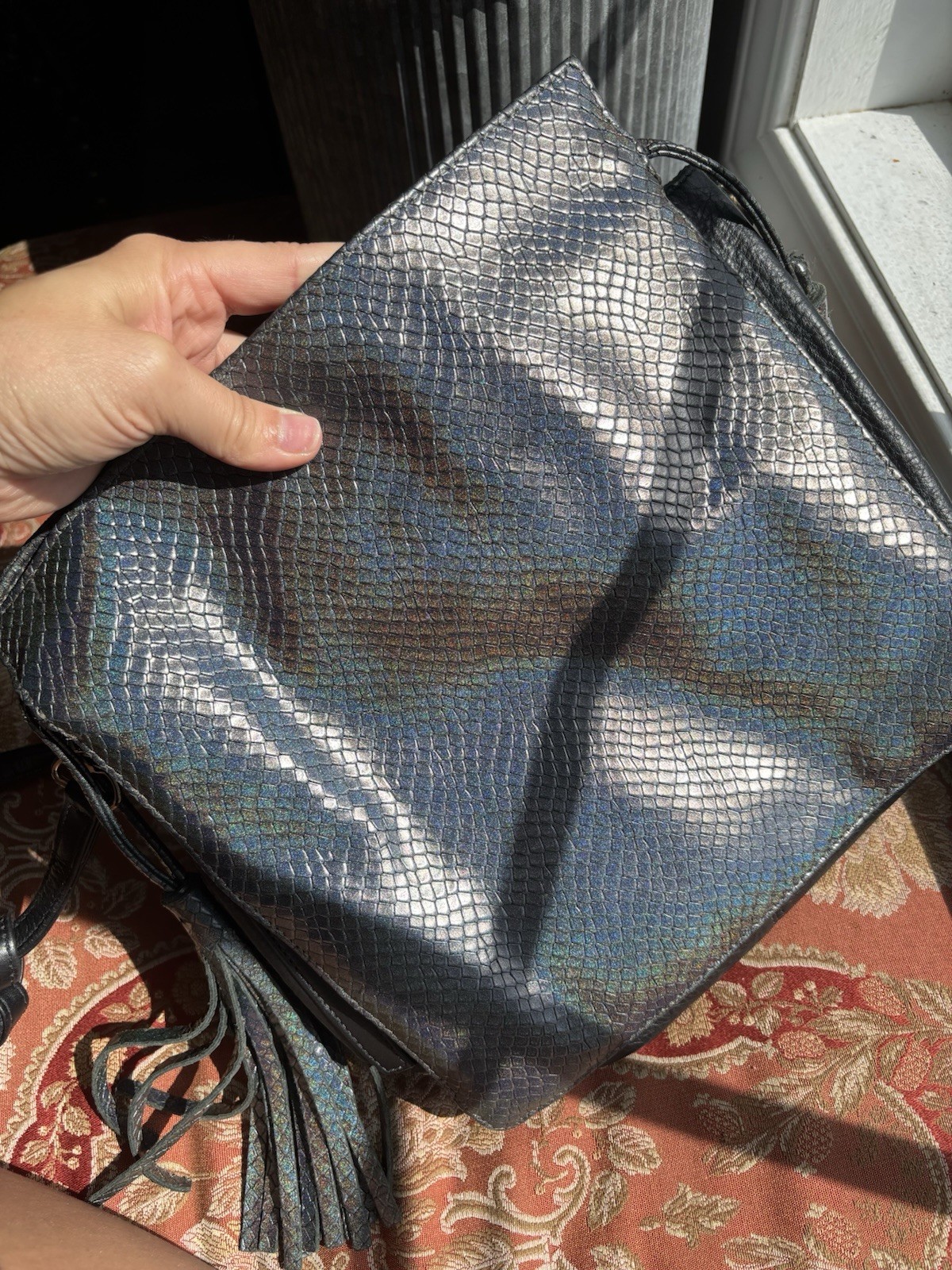 Kelly Wynne Iridescent Snake Print