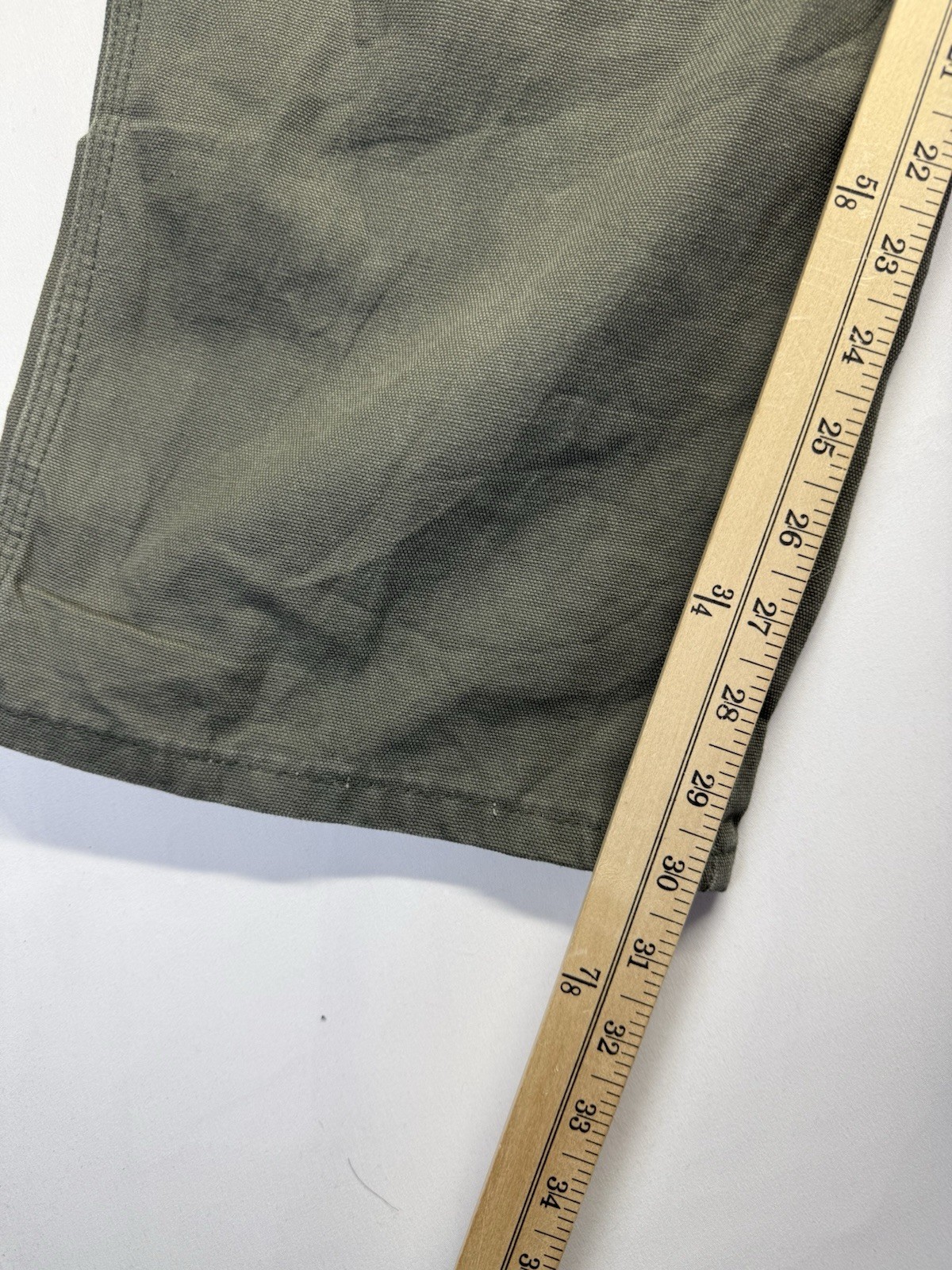 Dickies Pants Mens 42×30 Green Canvas Carpenter Relaxed Hammer Loop Workwear