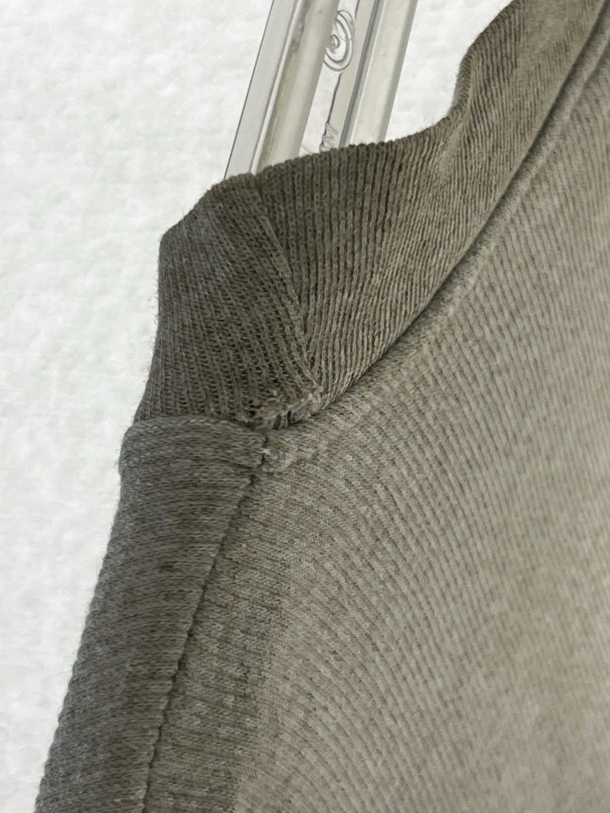 Sun Triangle Sweatshirt Mens L Catalina Island Ribbed Tan Beige Made in USA VTG