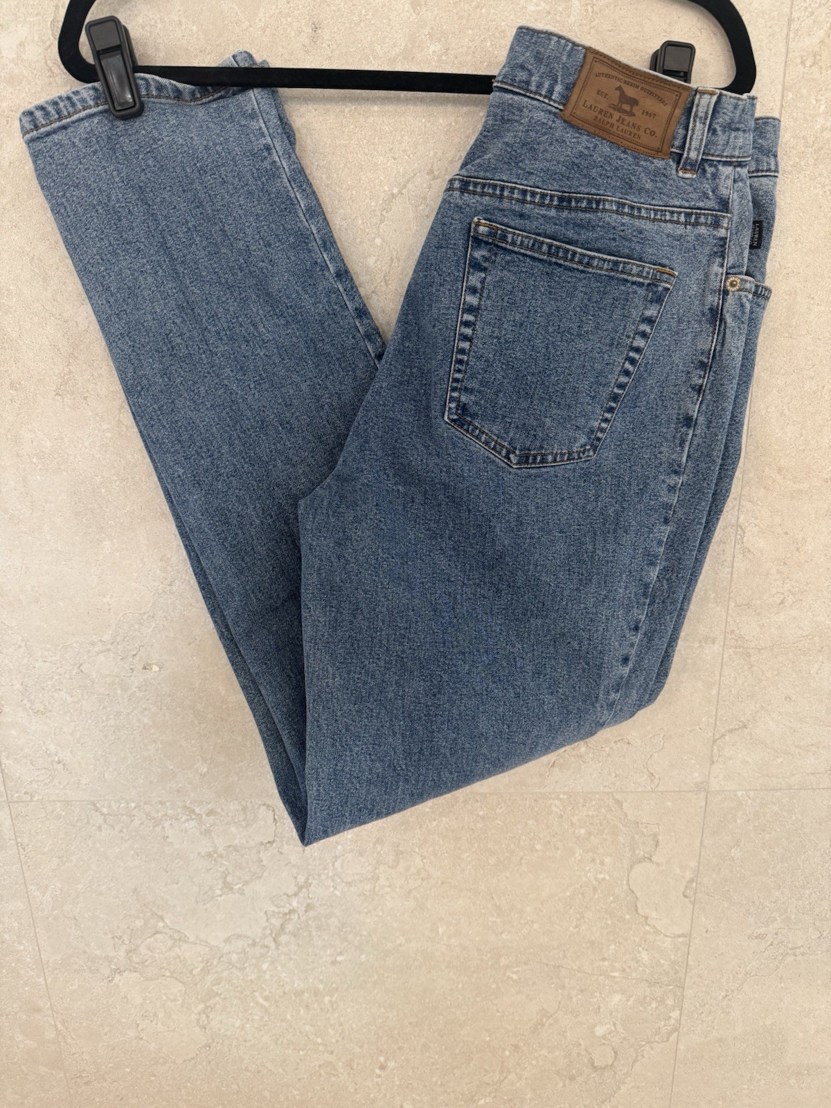 Lauren Jeans Co. Ralph Lauren Women’s Blue Straight Stretch Denim Jeans Size 4