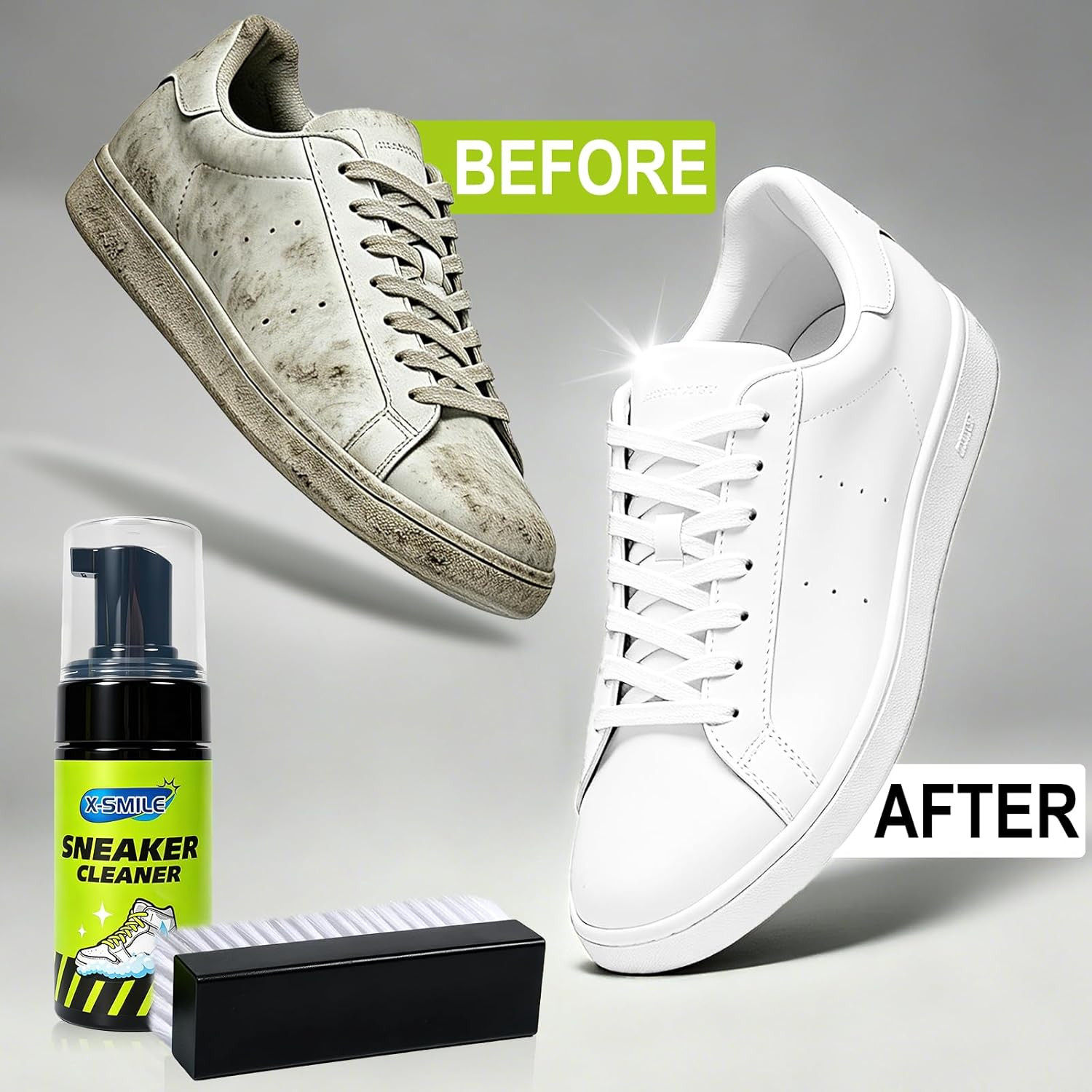 Sneaker Cleaning Kit, Foam Cleaner for White Shoes, PU & Synthetic, Canvas, Mesh