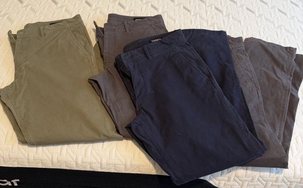 Lot of 4 Bonobos Men’s Slim Fit Chino Pants 34/32 – Never Worn