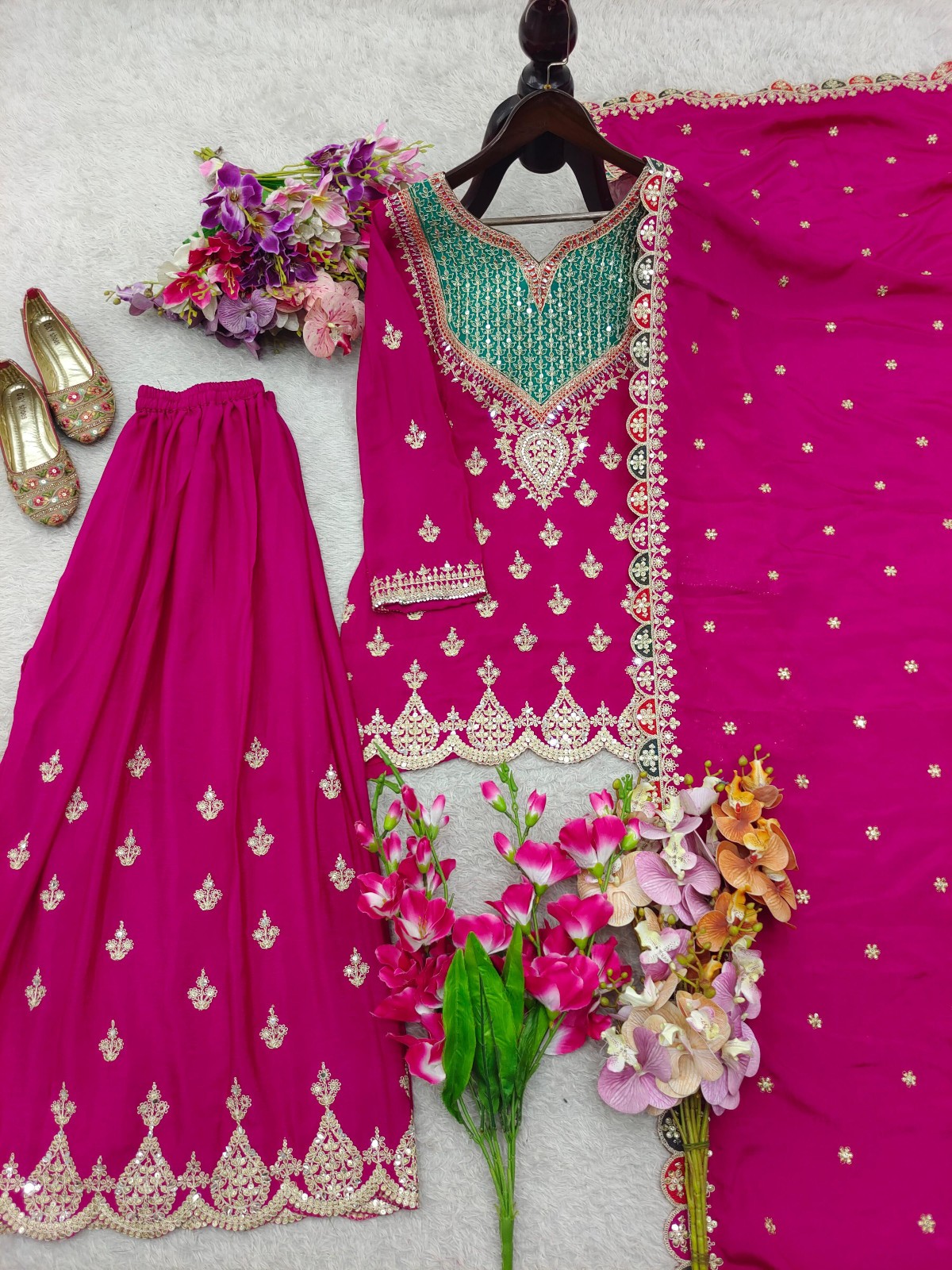 Latest Ready Made Top Pant Set Designer New Indian Pakistani Salwar Kameez Women