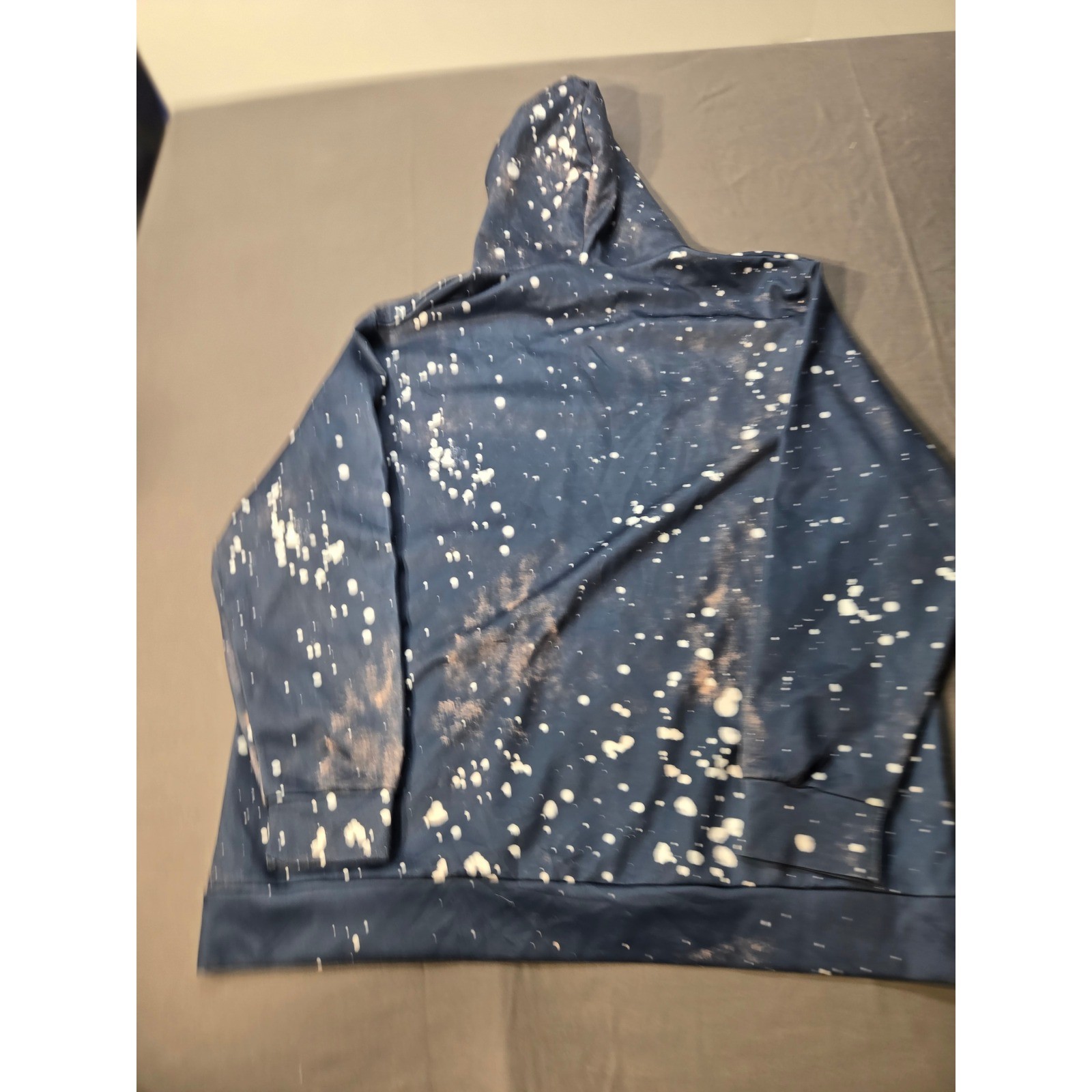 Horror Movie Characters Bleached Hoodie Navy Blue Slasher Graphic Sweatshirt XL