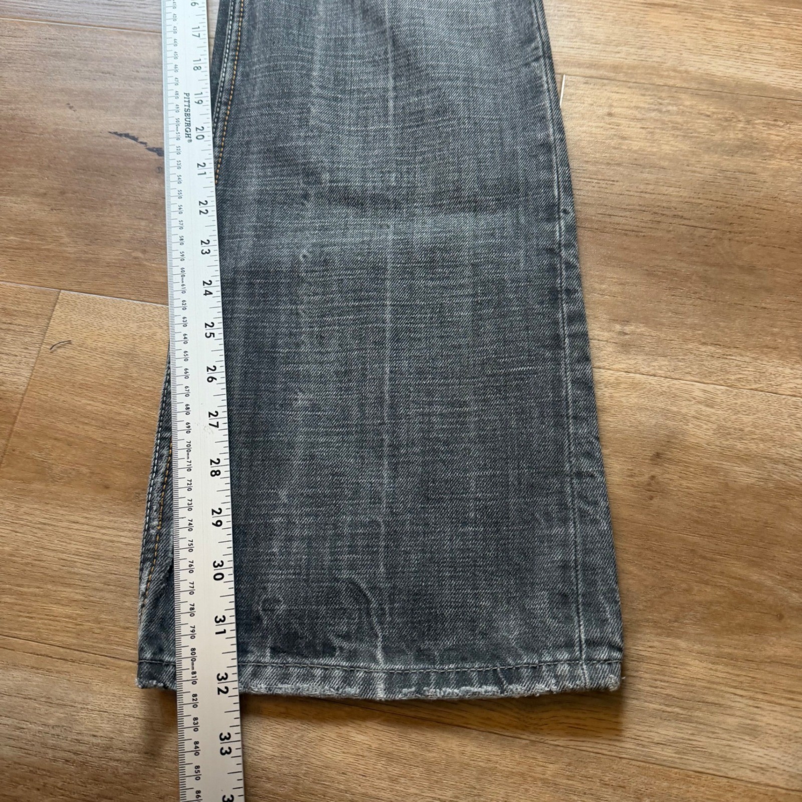 Diesel Zatiny Jeans Men 29×32 Grey Distressed Bootcut Denim Charcoal Punk 008C6