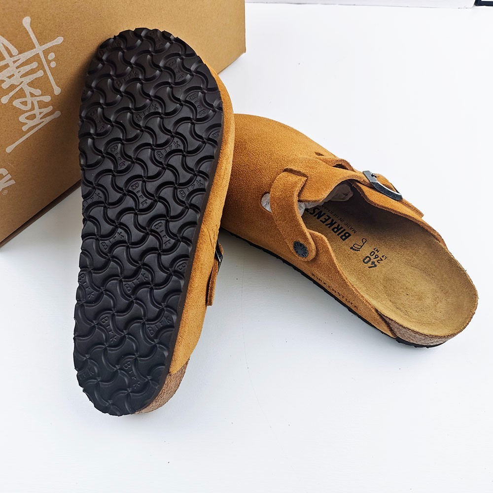 Birkenstock Boston x Stussy Caramel Clog Wide Women’s Shoes EU37-45 With Box