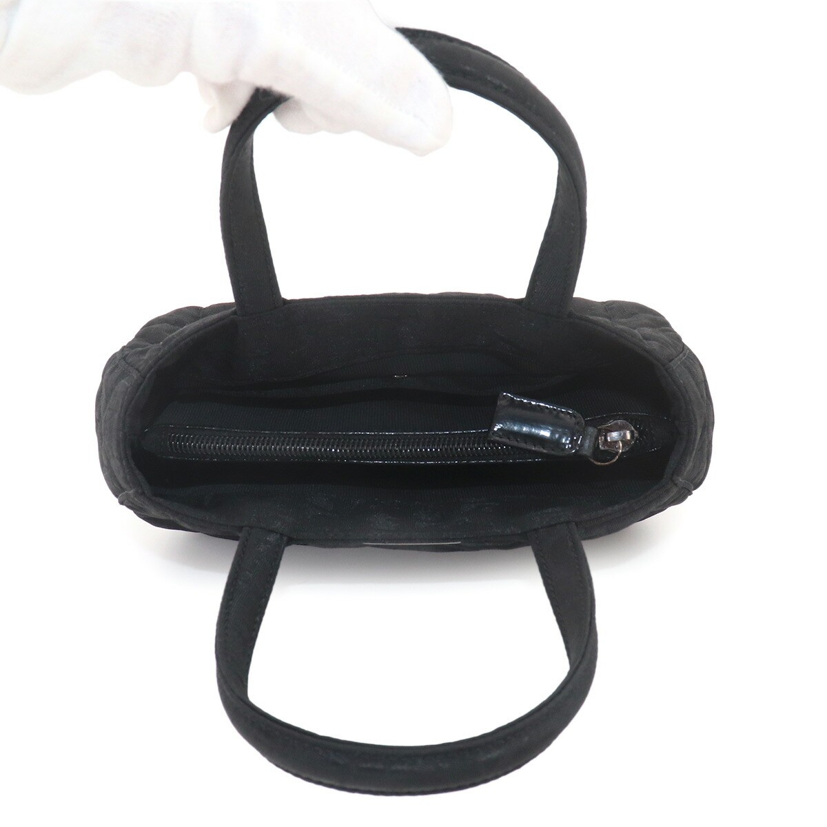 Christian Dior Trotter Mini Hand Bag Nylon Leather Black Purse 90325502