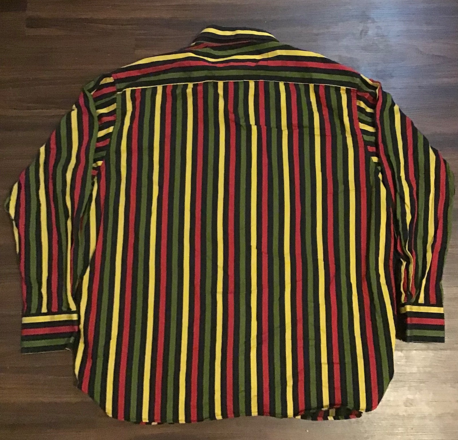 Rocawear red black green collared button down dress shirt Adult XXL