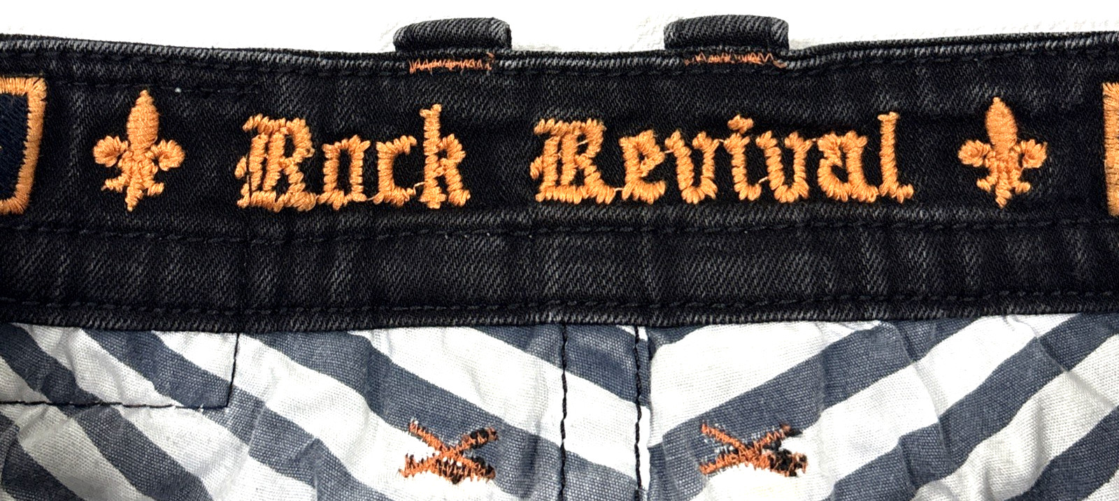 Rock Revival Ryker Jeans Mens 32×30 Slim Straight Black Biker Selvedge EUC Faded