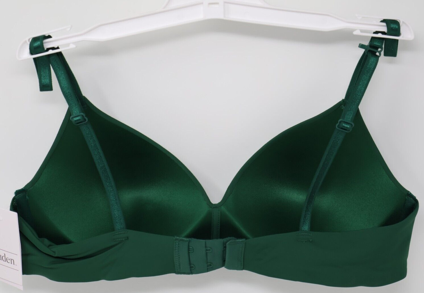 Auden Bliss Lightly Lined Wirefree Bra 34A Adjustable Straps Green NWT