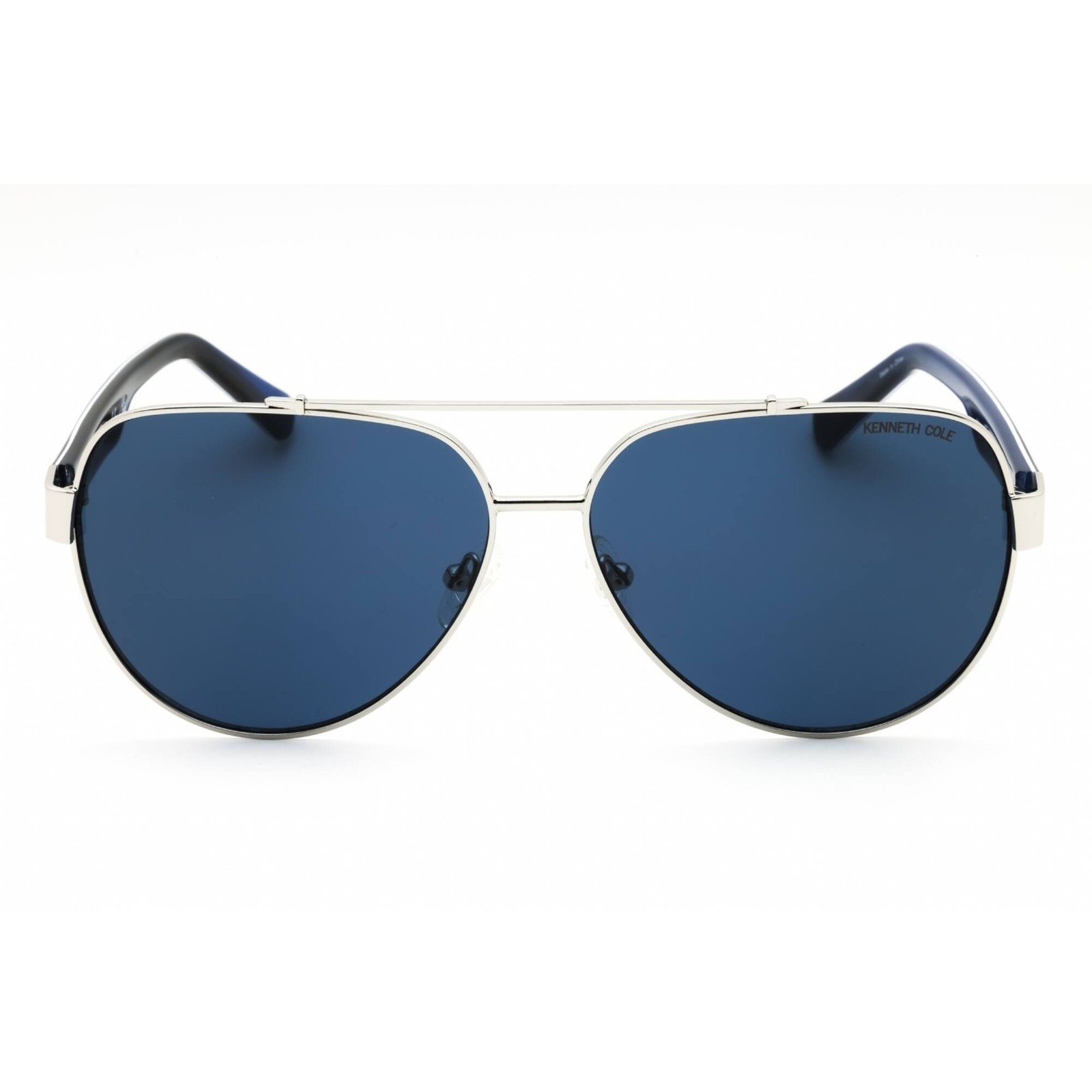 Kenneth Cole New York Men’s Sunglasses Shiny Light Nickeltin Aviator KC00034 10V
