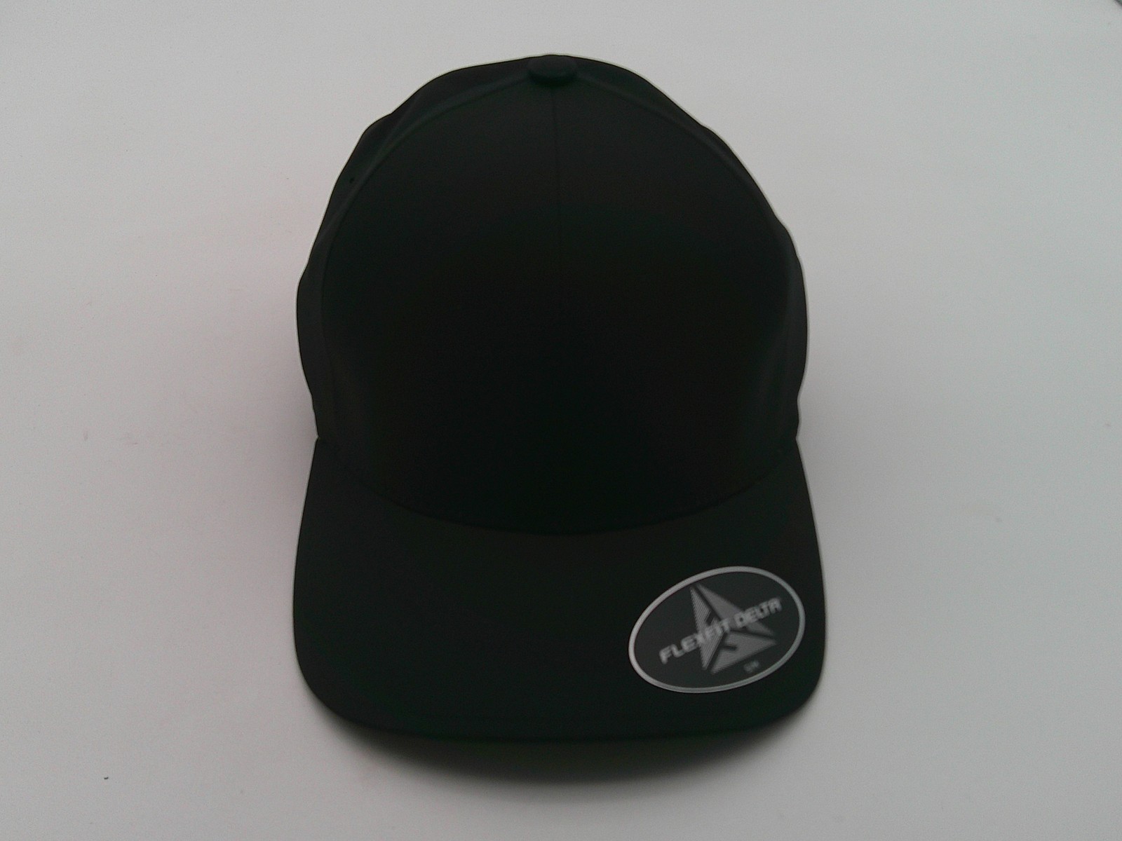 Flexfit Delta Hat Cap Fitted Mens Small Medium Black Performance Tech Athletic