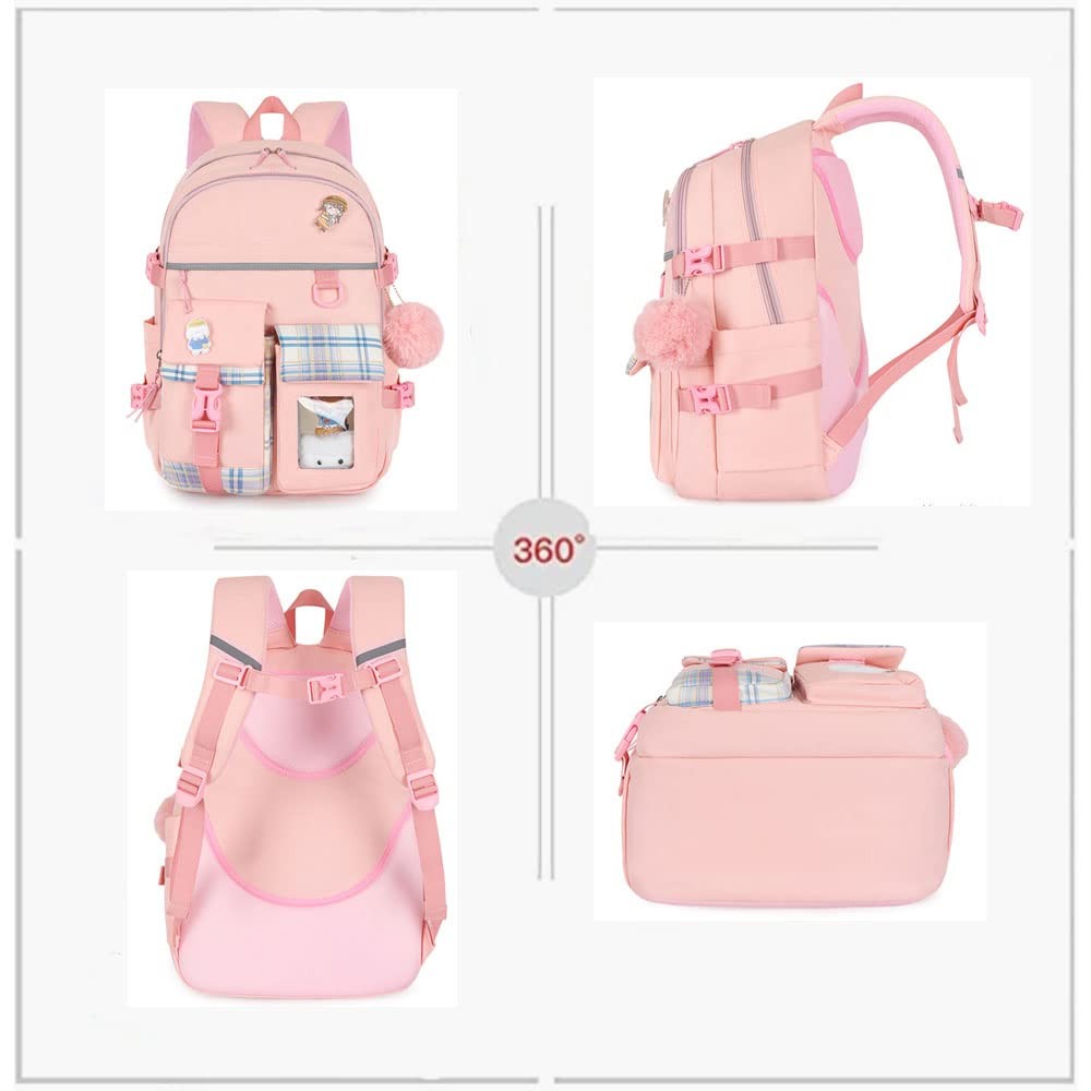 Teenage Girls Backpack 15.6 Inch Laptop School Bag High School College Black