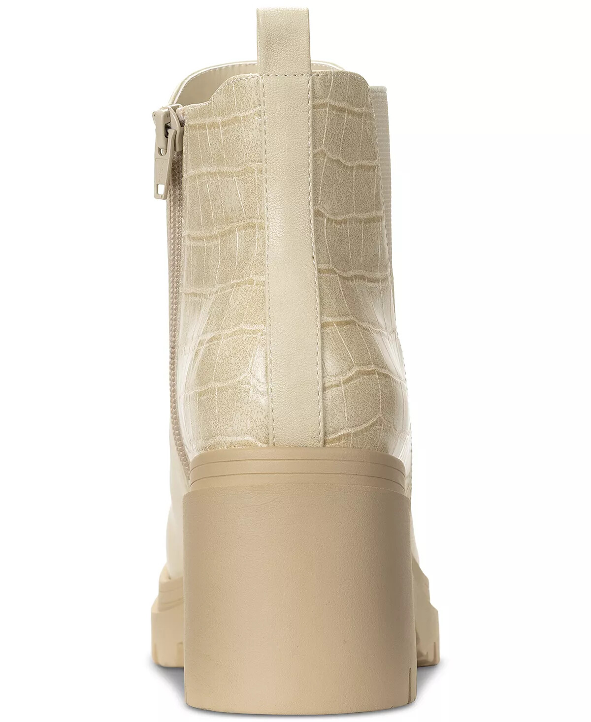 Sun + Stone Veronikaa Pull-On Lug Chelsea Booties-Color: ECRU CROC -CHOOSE SIZE!