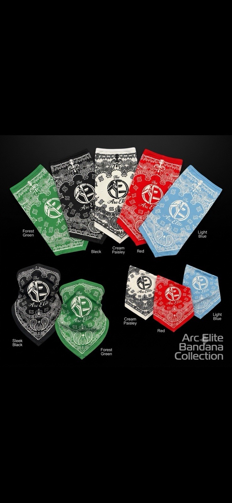 The Arc Elite Premium Welding Bandana – Paisley Neck Gaiter (5 Pack)(Each Color)