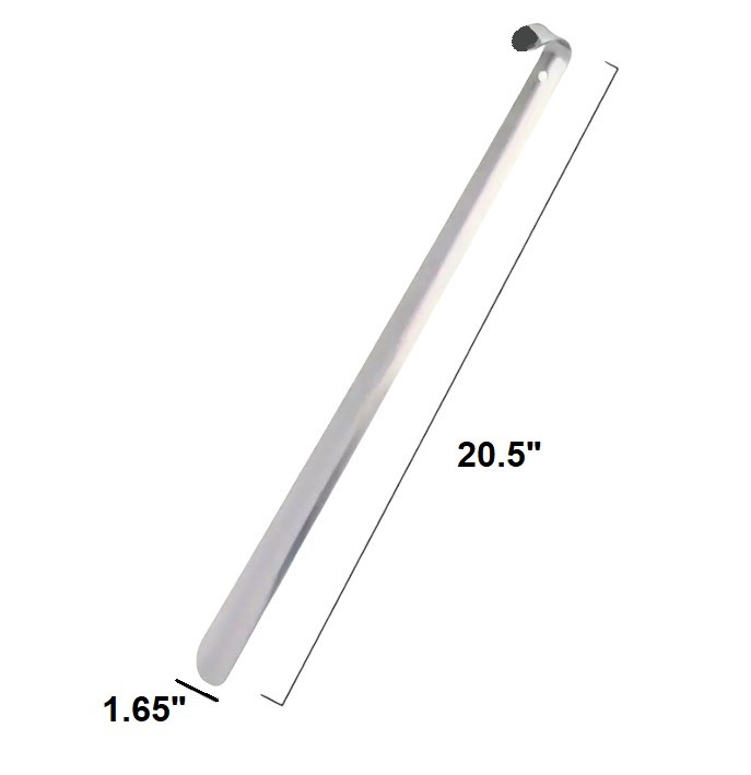 20.5″ Extra Long Metal Handle Shoe Horn Stainless Steel Handled Shoehorn Horns
